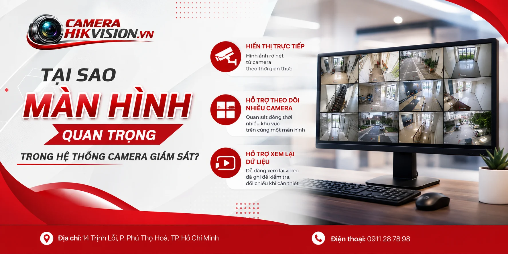Tại sao màn hình quan trọng trong hệ thống camera giám sát?