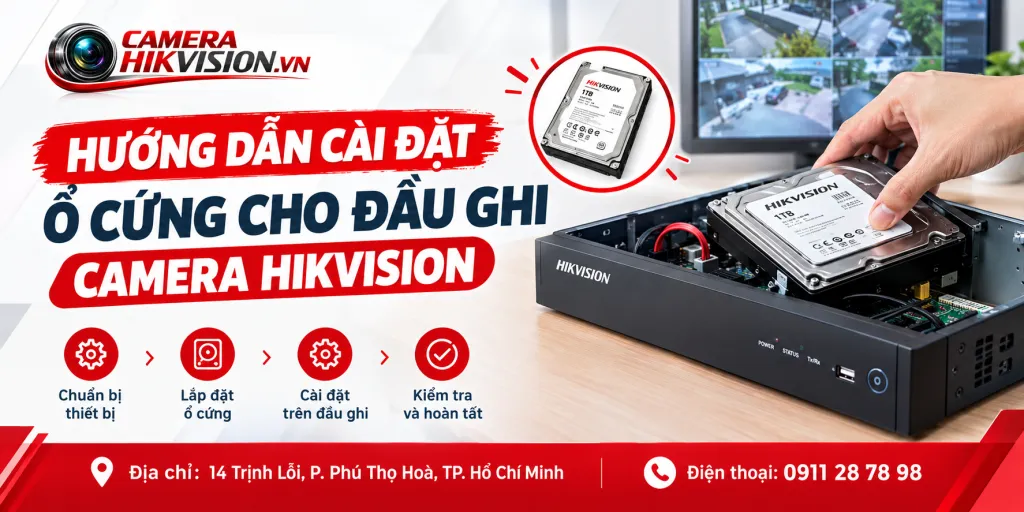 Hướng Dẫn Cài Đặt Ổ Cứng Cho Đầu Ghi Camera Hikvision