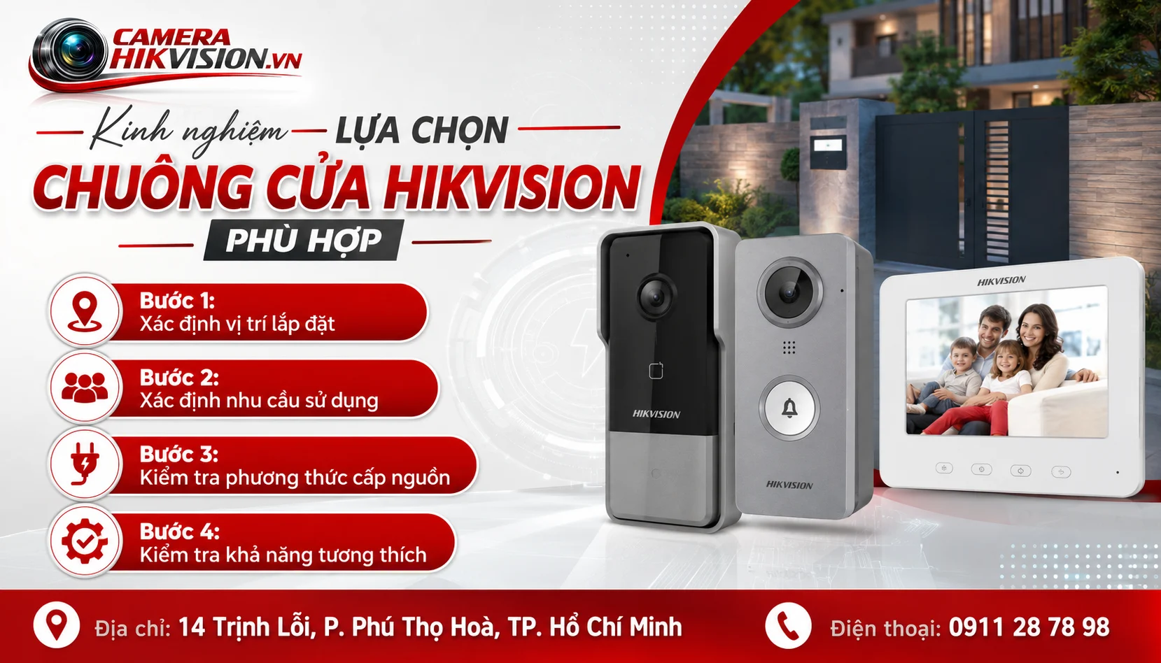 Kinh nghiệm lựa chọn Chuông cửa Hikvision phù hợp