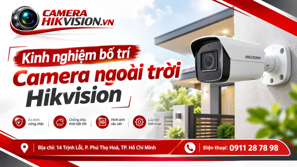 Kinh nghiệm bố trí Camera ngoài trời Hikvision