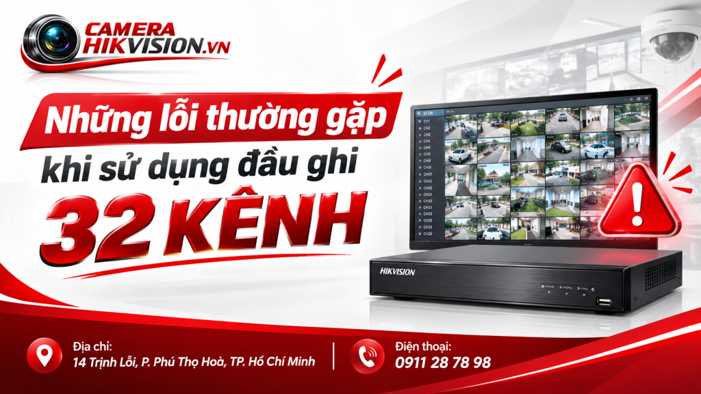 Những lỗi thường gặp khi sử dụng đầu ghi 32 kênh