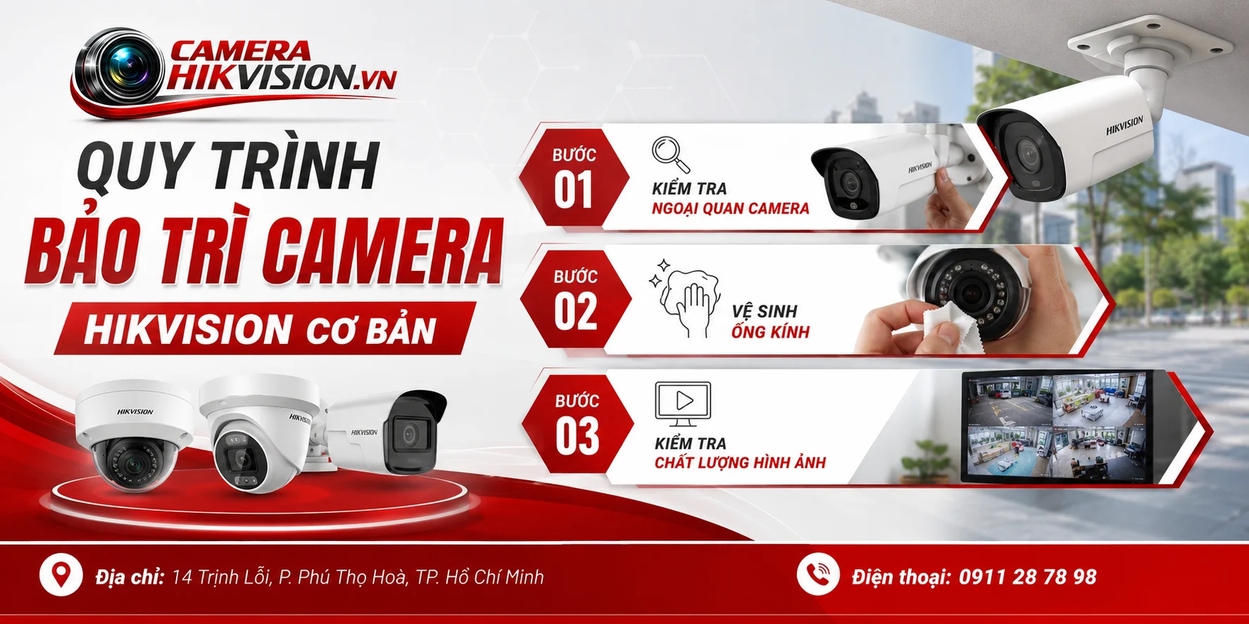Quy trình bảo trì camera Hikvision cơ bản
