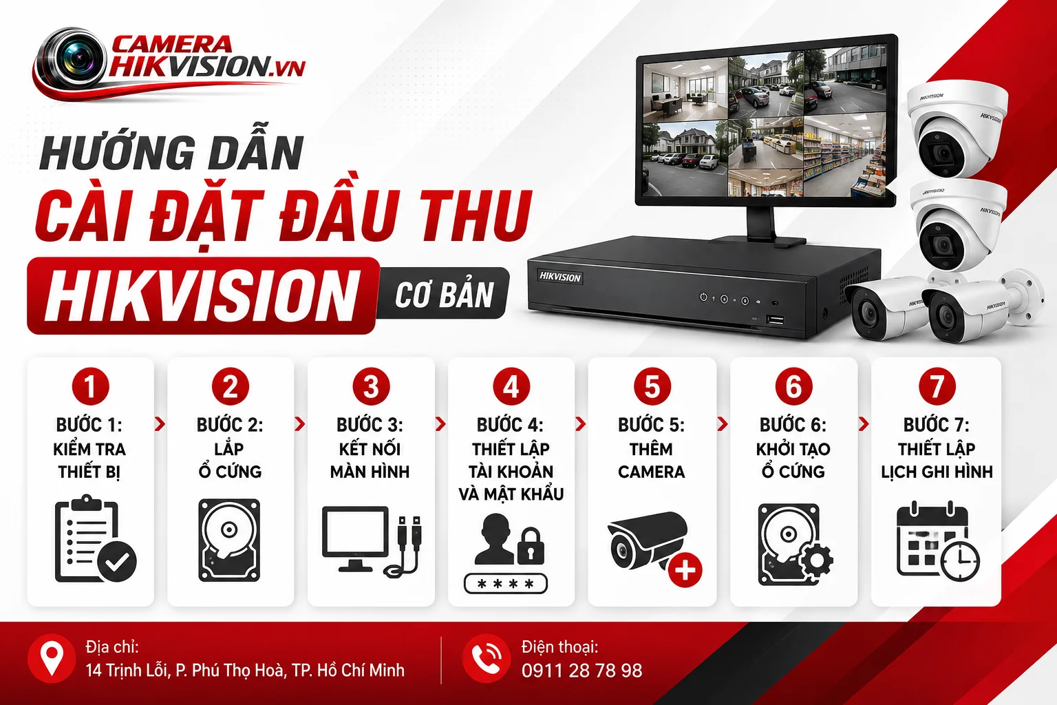 Hướng dẫn cài đặt Đầu thu Hikvision cơ bản