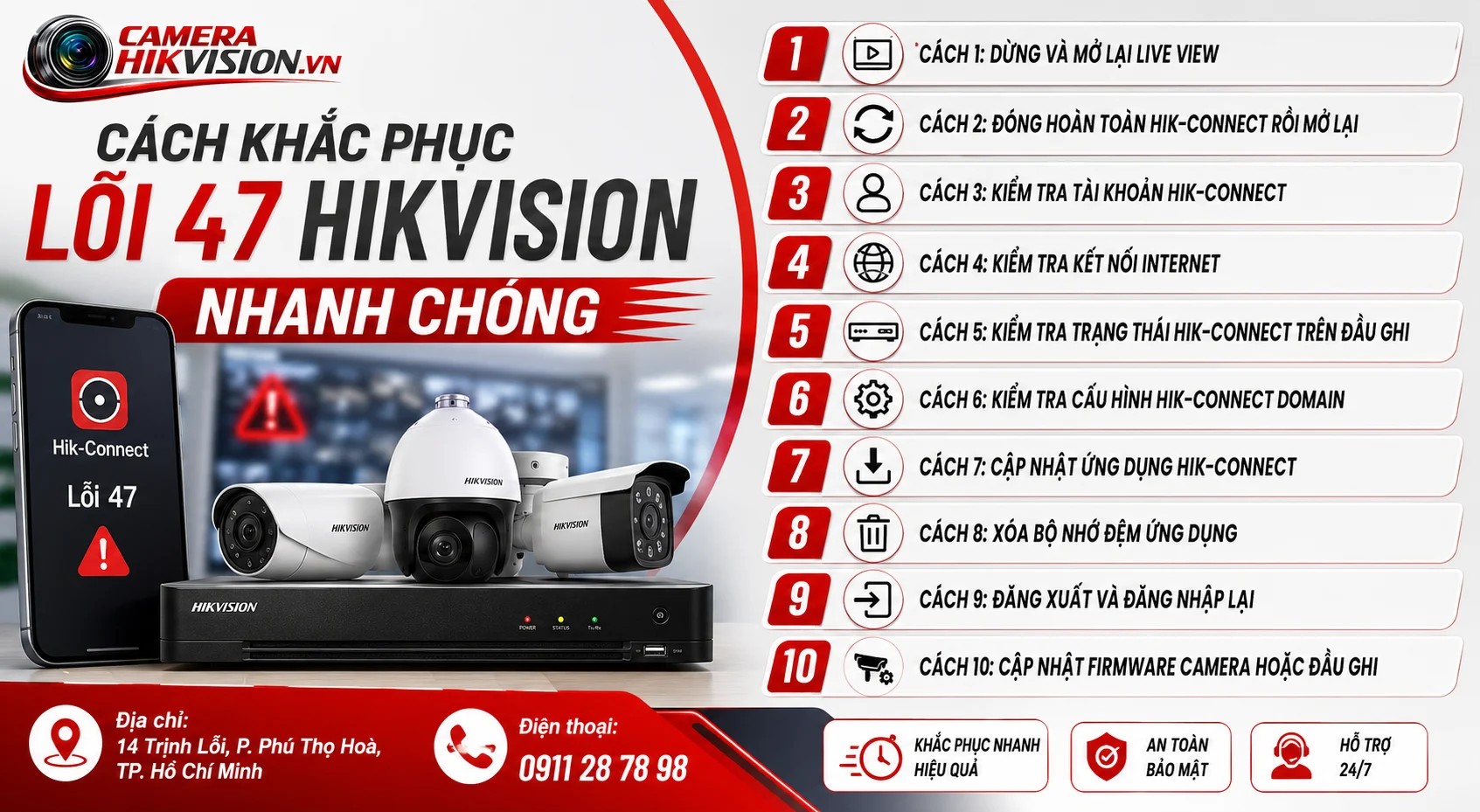 Cách khắc phục Lỗi 47 Hikvision nhanh chóng