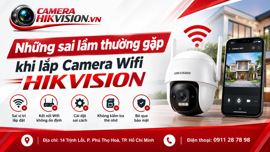 Những sai lầm thường gặp khi lắp Camera Wifi Hikvision