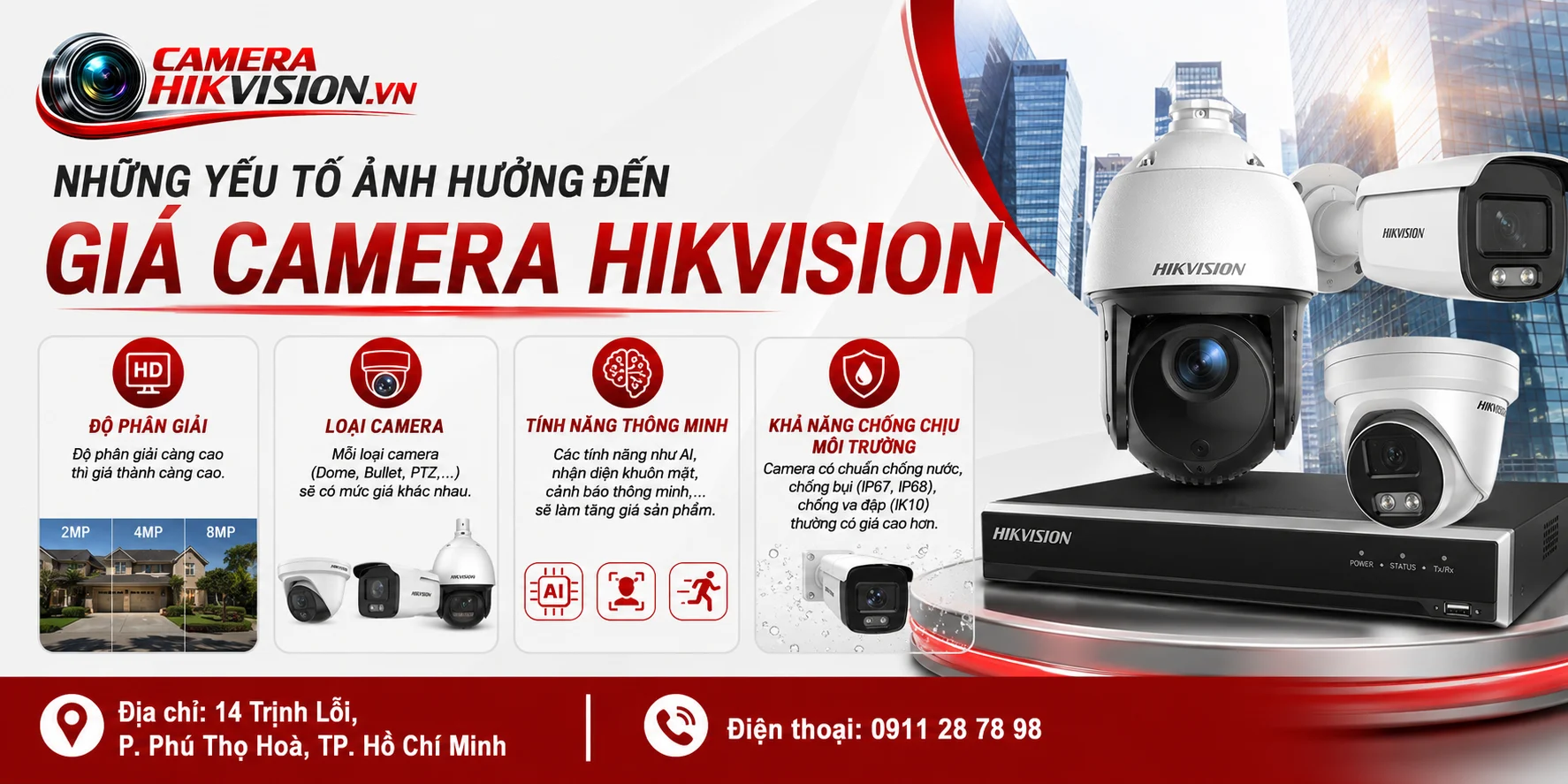Những yếu tố ảnh hưởng đến giá Camera Hikvision
