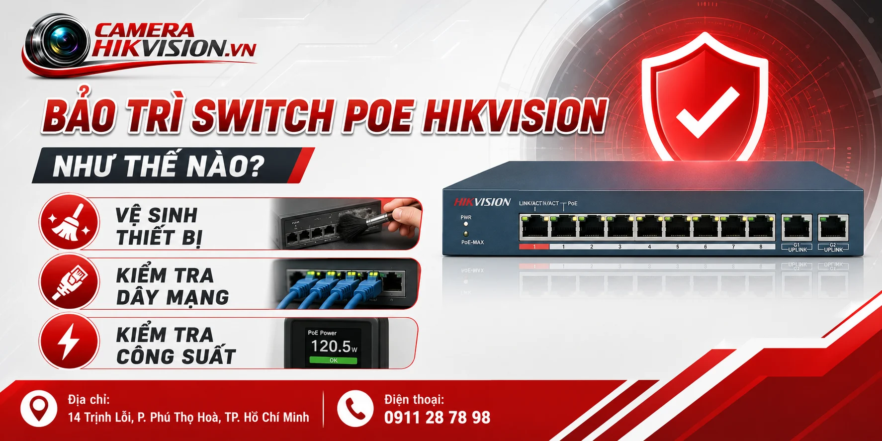 Bảo trì Switch POE Hikvision như thế nào?
