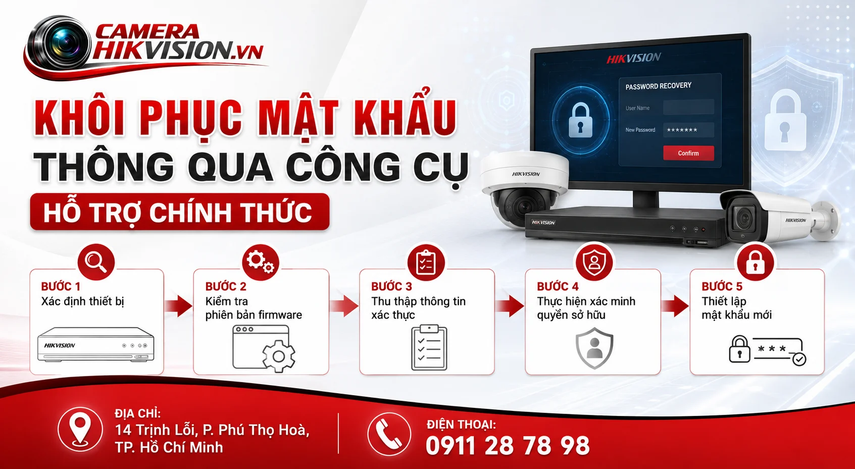 Khôi phục mật khẩu thông qua công cụ hỗ trợ chính thức