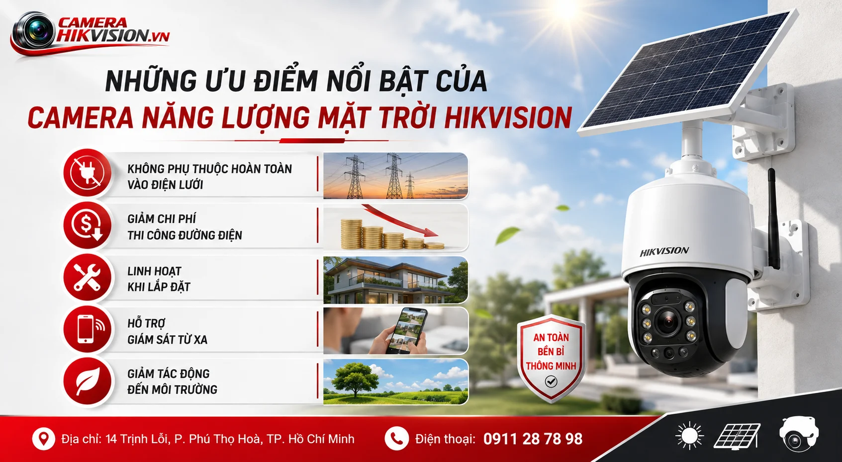 Những ưu điểm nổi bật của camera năng lượng mặt trời Hikvision