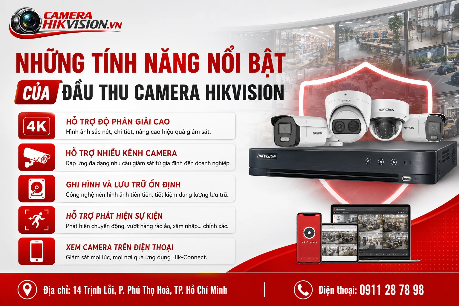 Những tính năng nổi bật của đầu thu camera Hikvision