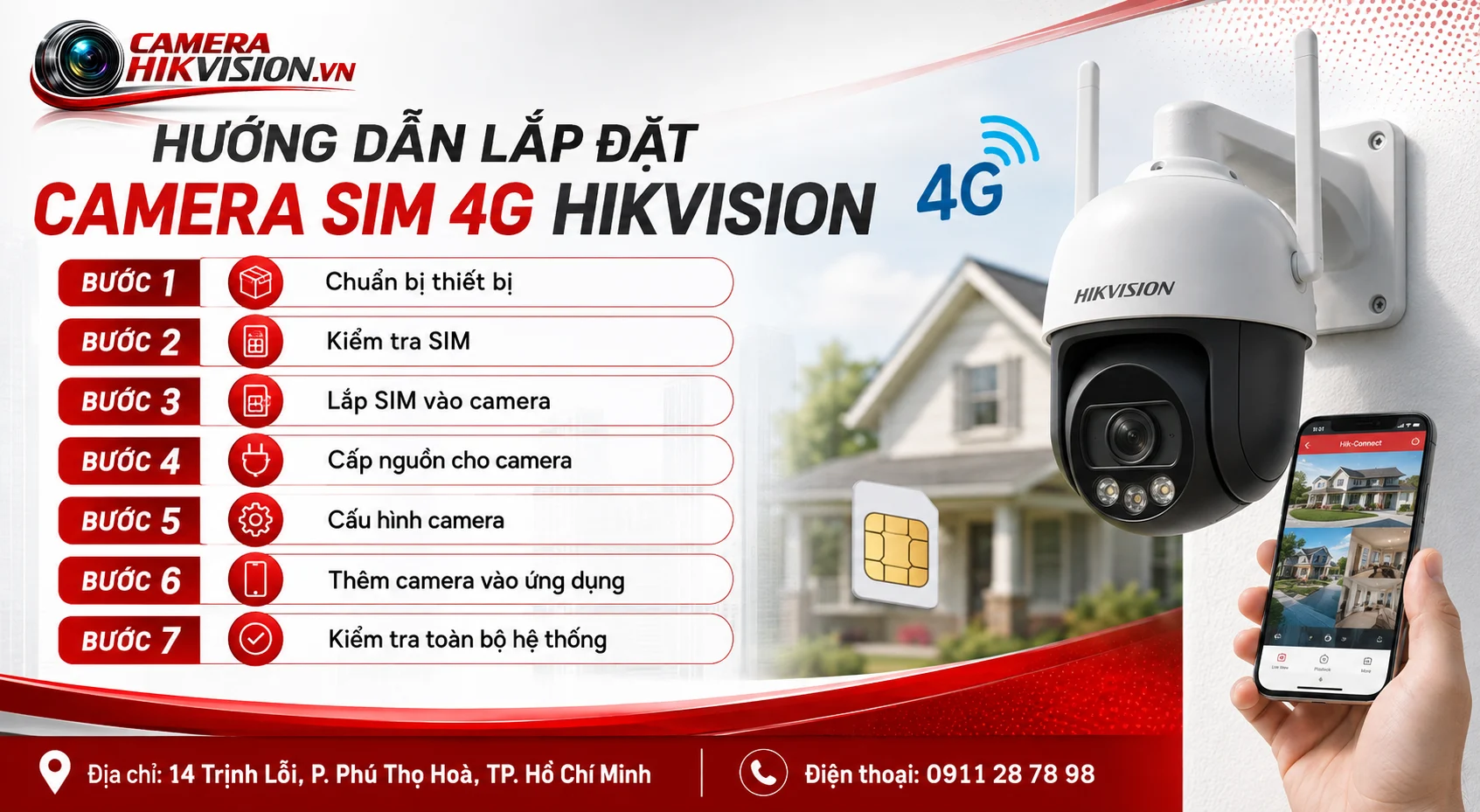 Hướng dẫn lắp đặt Camera Sim 4G Hikvision