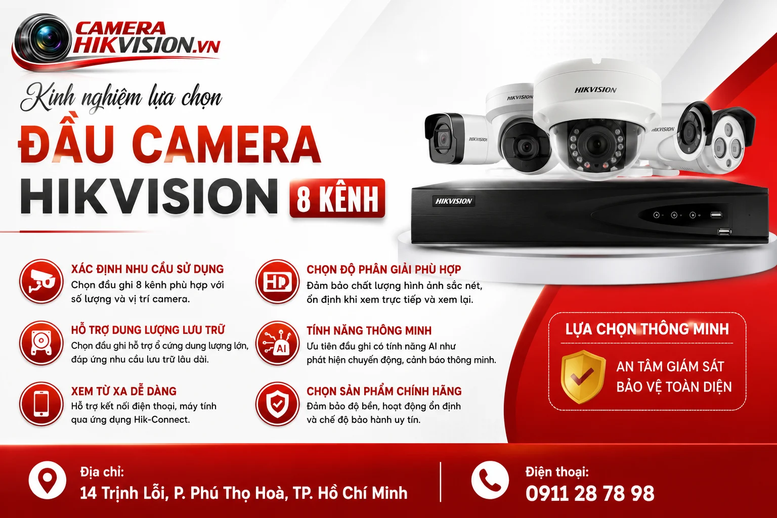 Kinh nghiệm lựa chọn Đầu camera Hikvision 8 kênh