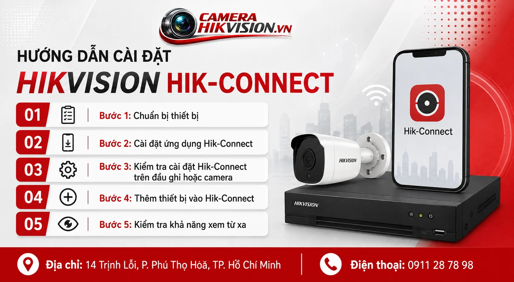 Hướng dẫn cài đặt Hikvision Hik-Connect