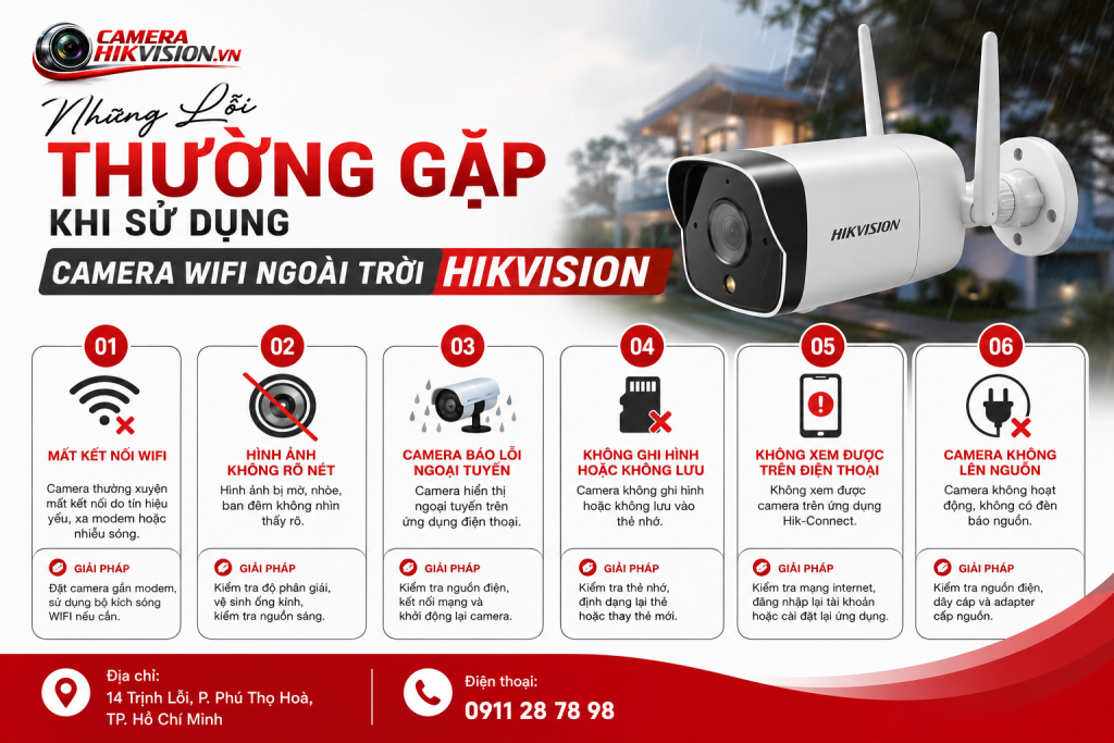 Những Lỗi Thường Gặp Khi Sử Dụng Camera Wifi Ngoài Trời Hikvision
