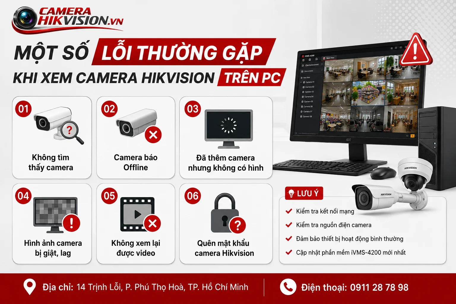Một số lỗi thường gặp khi xem camera Hikvision trên PC