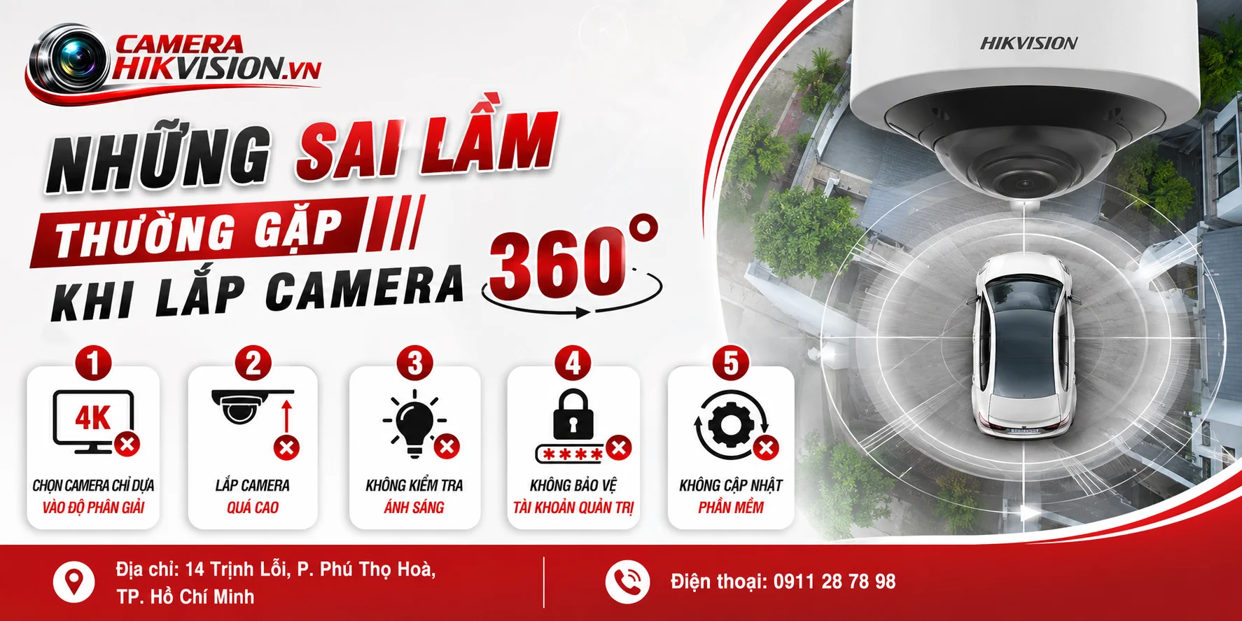 Những sai lầm thường gặp khi lắp Camera 360