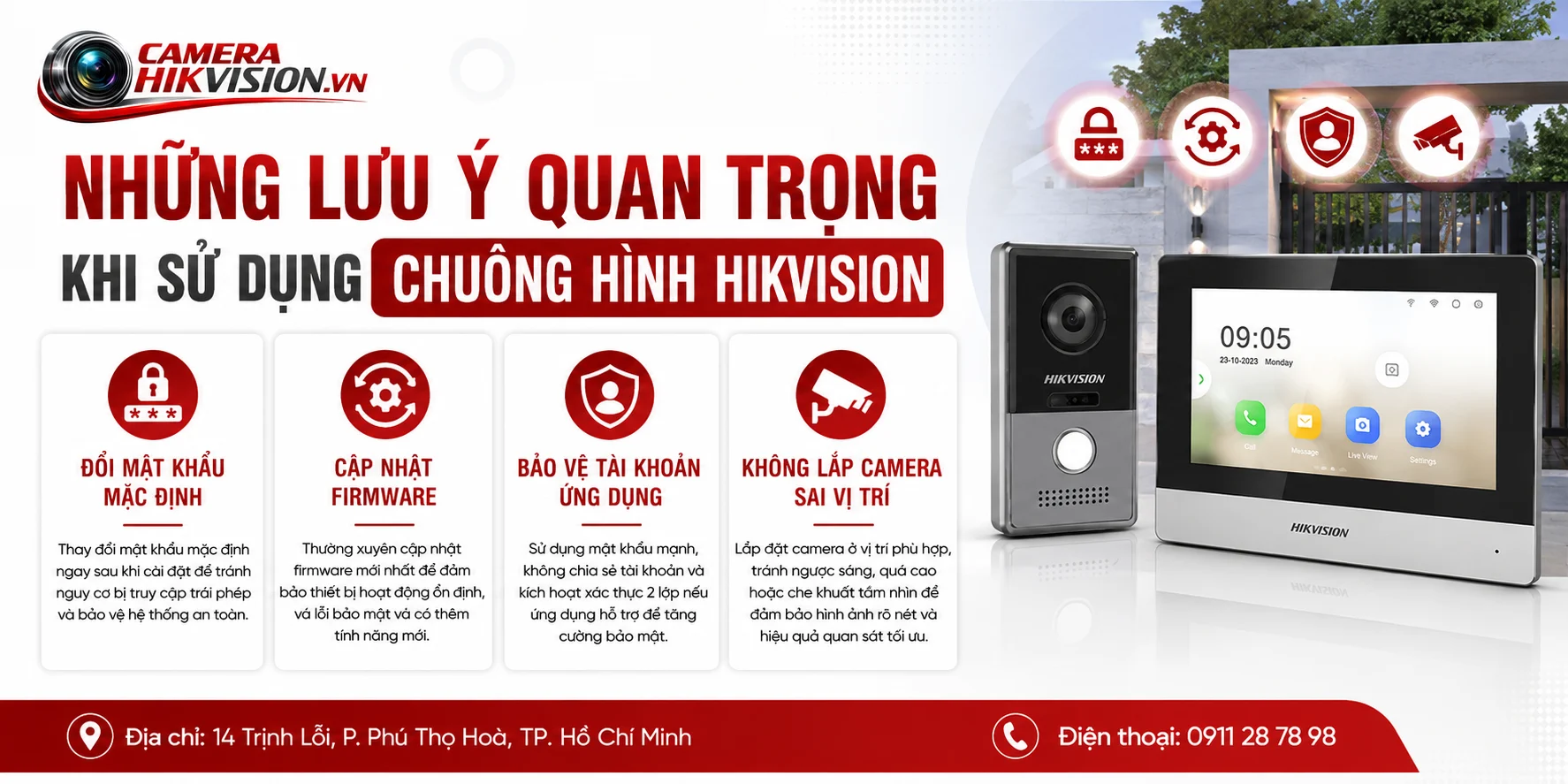 Những Lưu Ý Quan Trọng Khi Sử Dụng Chuông Hình Hikvision