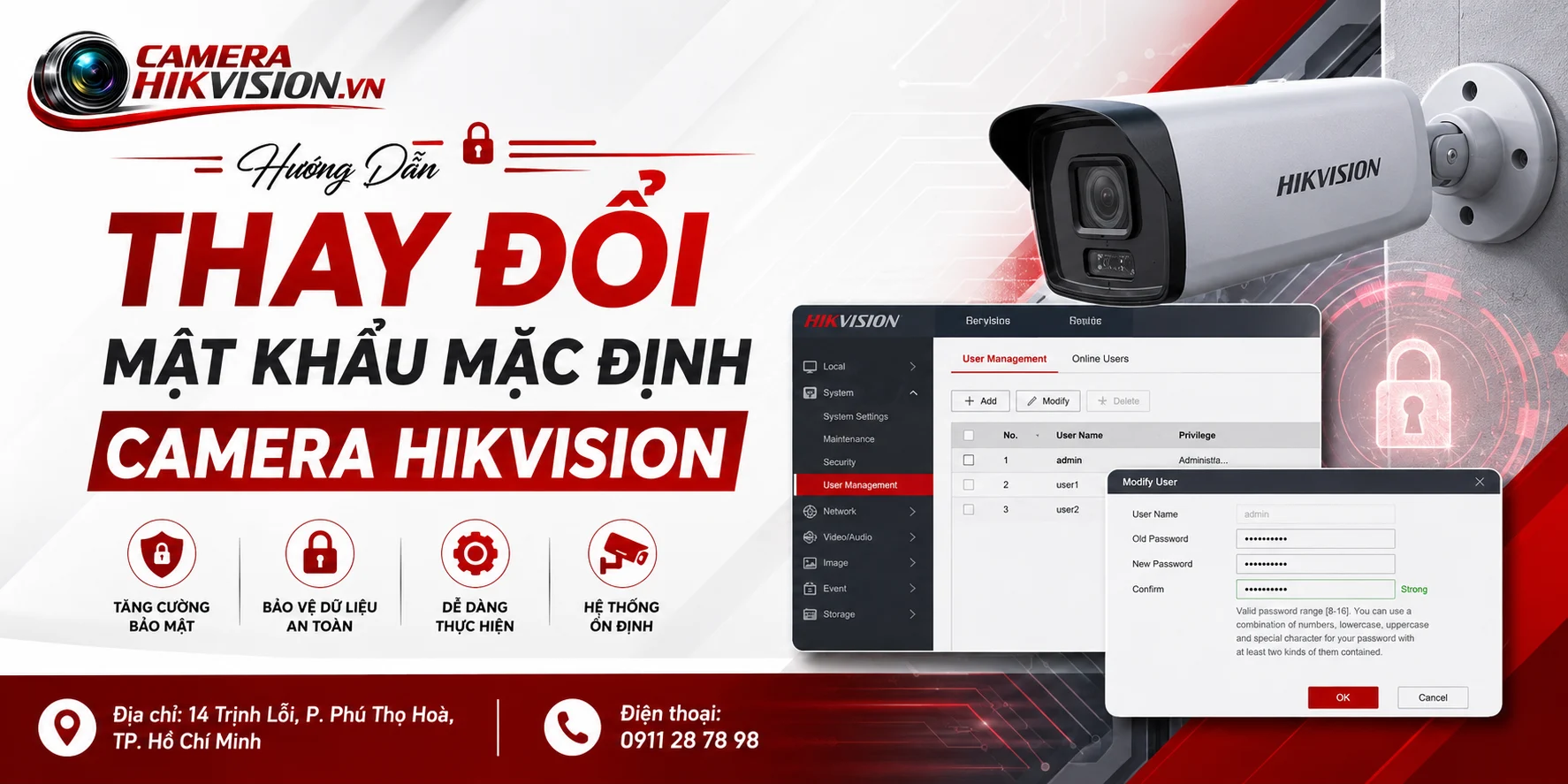 Hướng Dẫn Thay Đổi Mật Khẩu Mặc Định Camera Hikvision