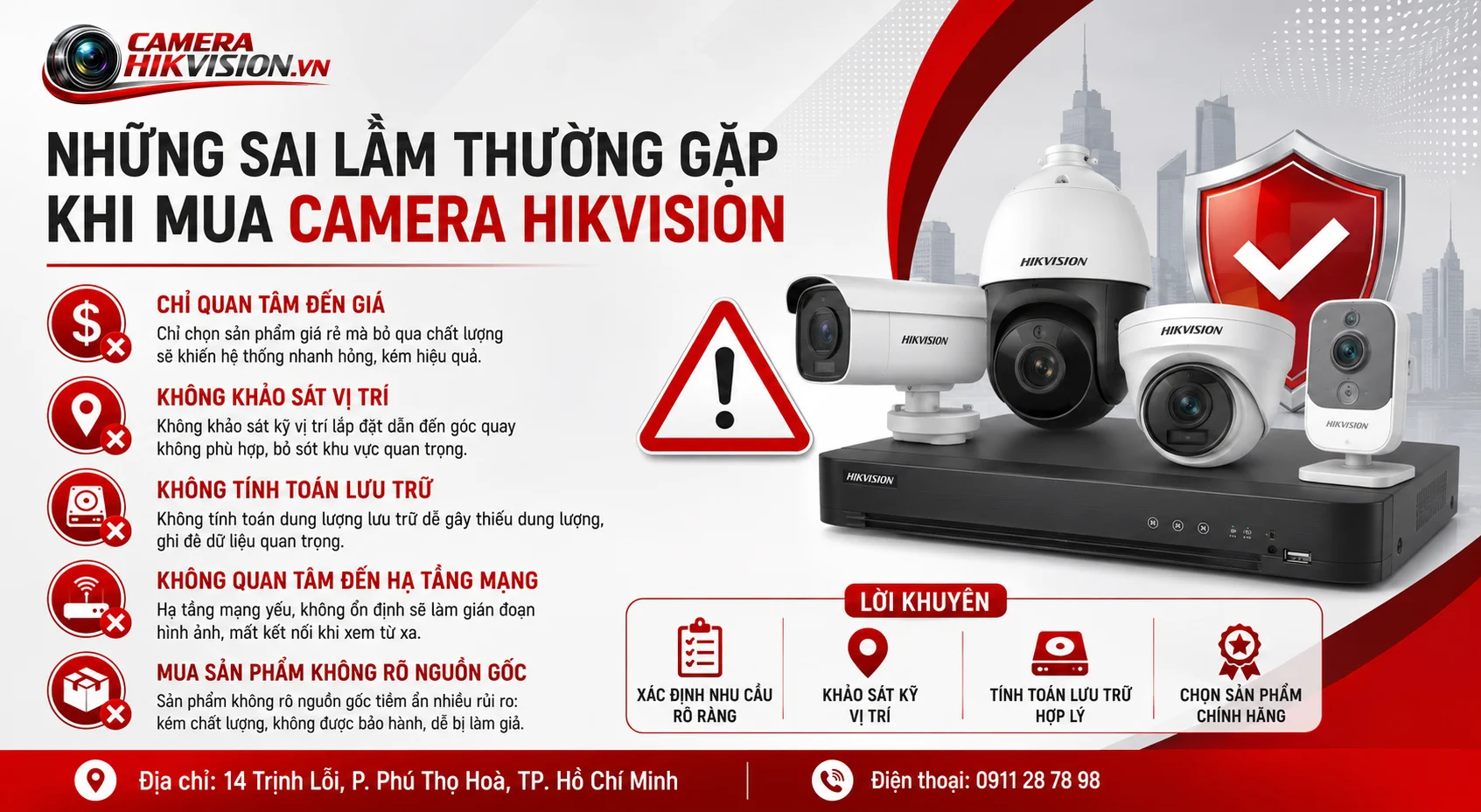 Những sai lầm thường gặp khi mua Camera Hikvision