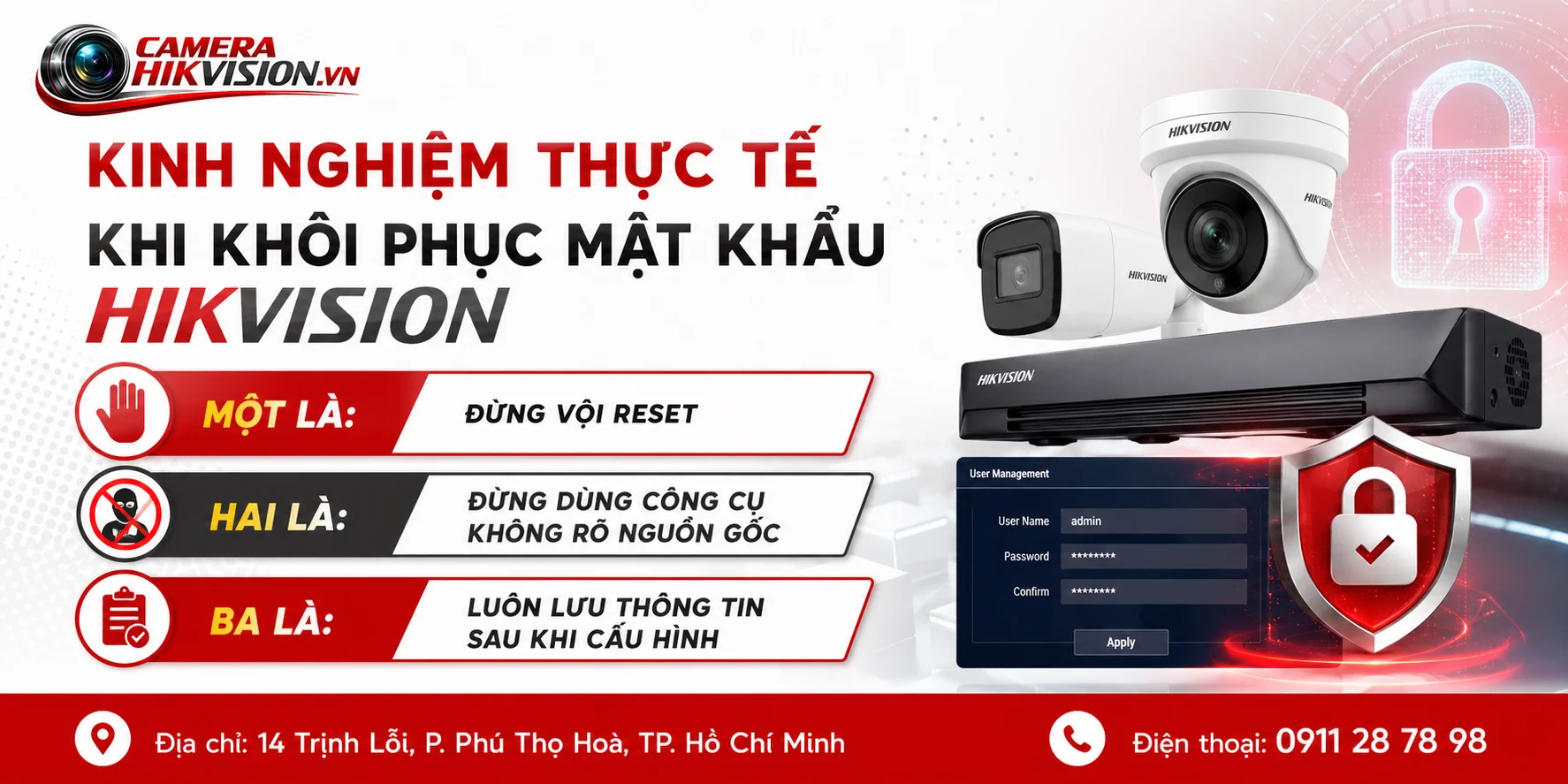 Kinh nghiệm thực tế khi khôi phục mật khẩu Hikvision