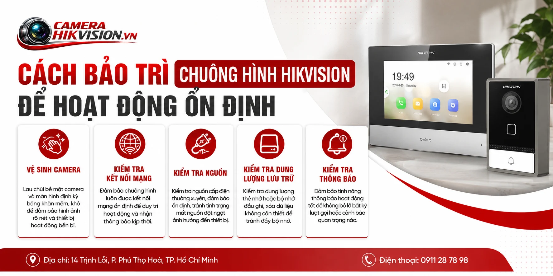 Cách Bảo Trì Chuông Hình Hikvision Để Hoạt Động Ổn Định