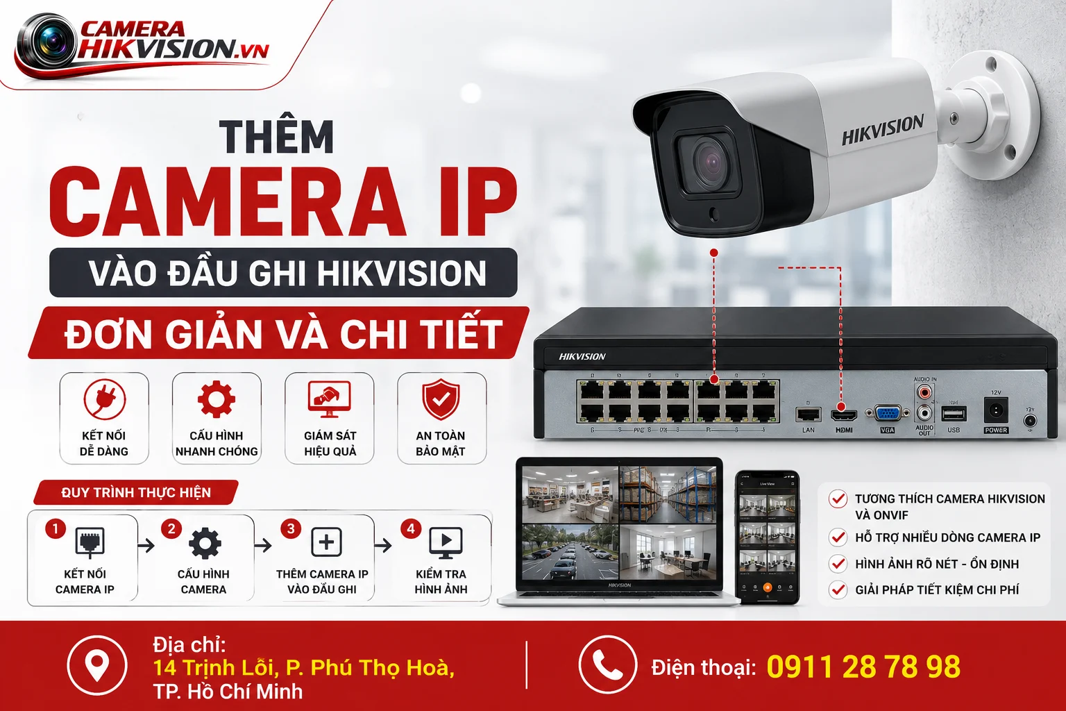 Thêm Camera IP vào Đầu Ghi Hikvision Đơn Giản và Chi Tiết