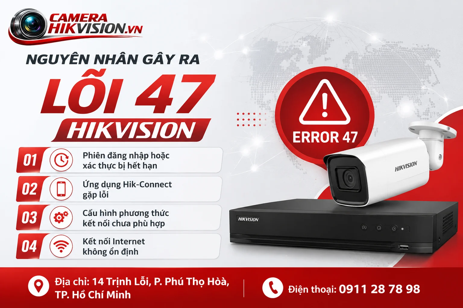 Nguyên nhân gây ra Lỗi 47 Hikvision