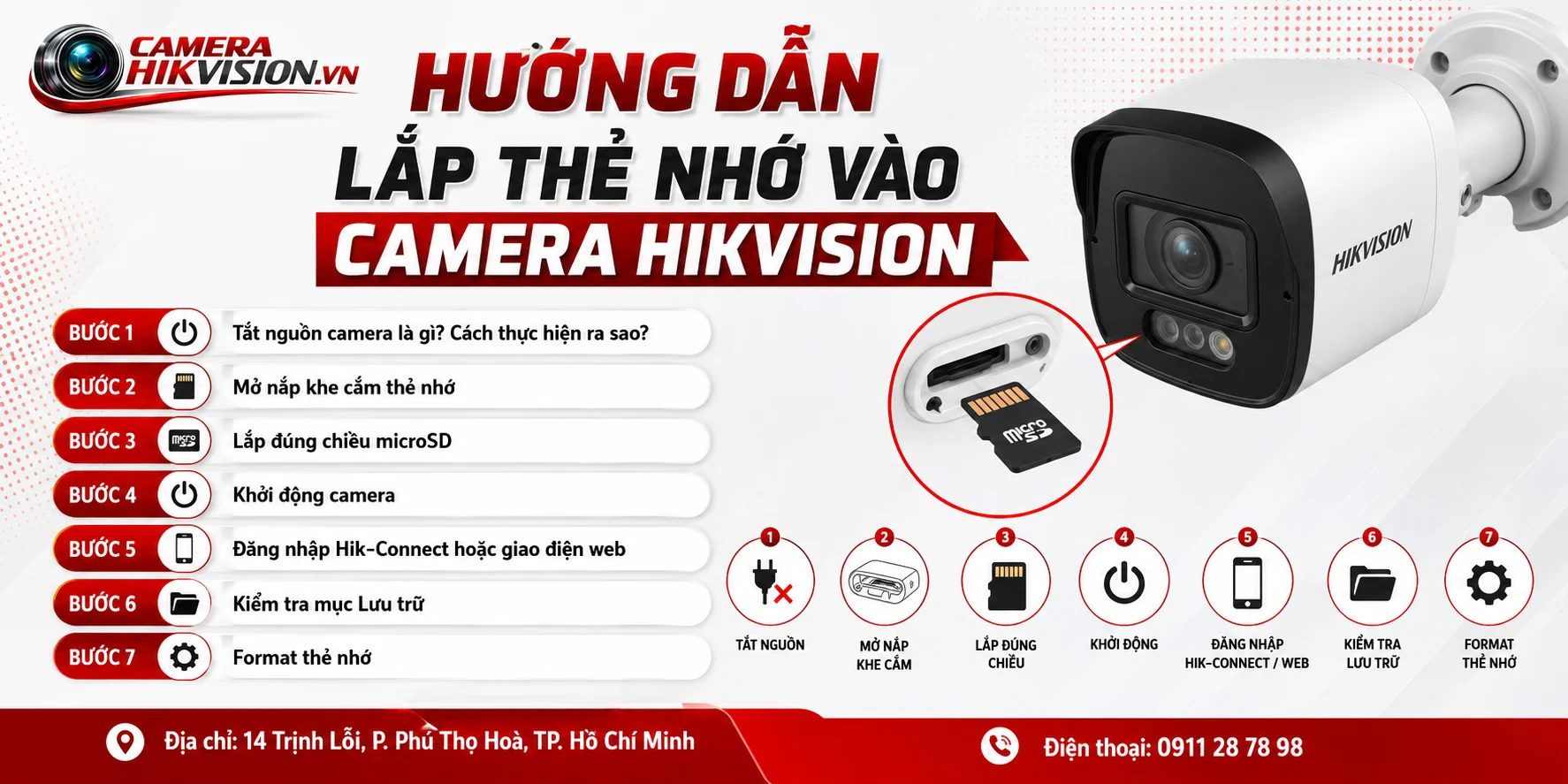 Hướng Dẫn Lắp Thẻ Nhớ Vào Camera Hikvision