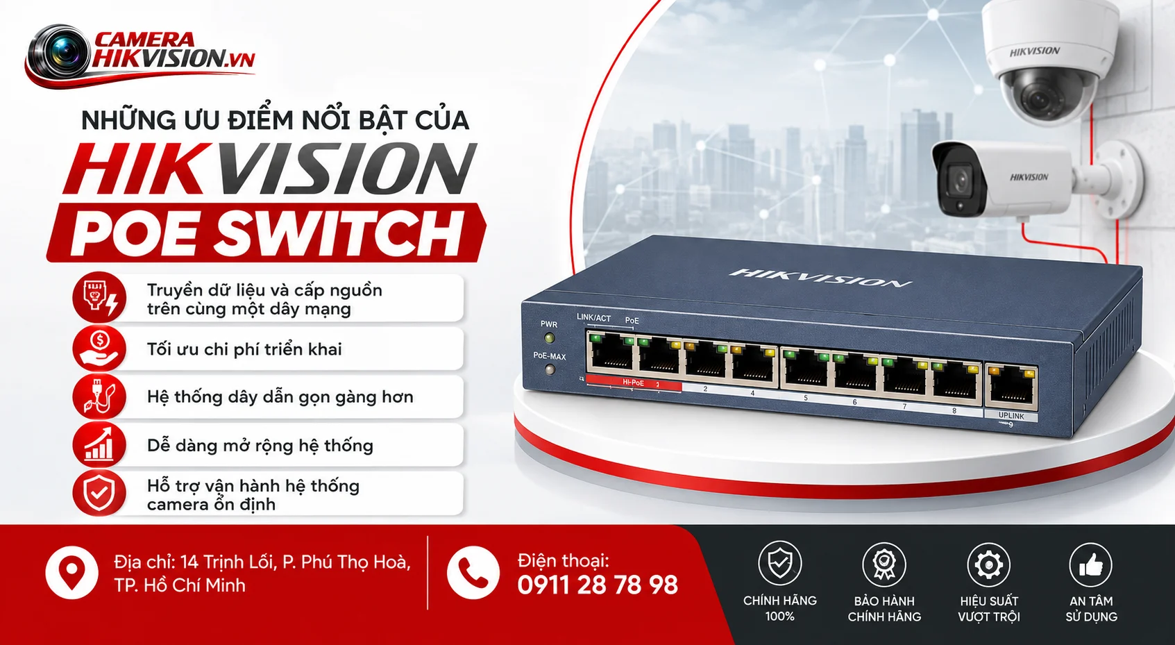 Những ưu điểm nổi bật của Hikvision POE Switch