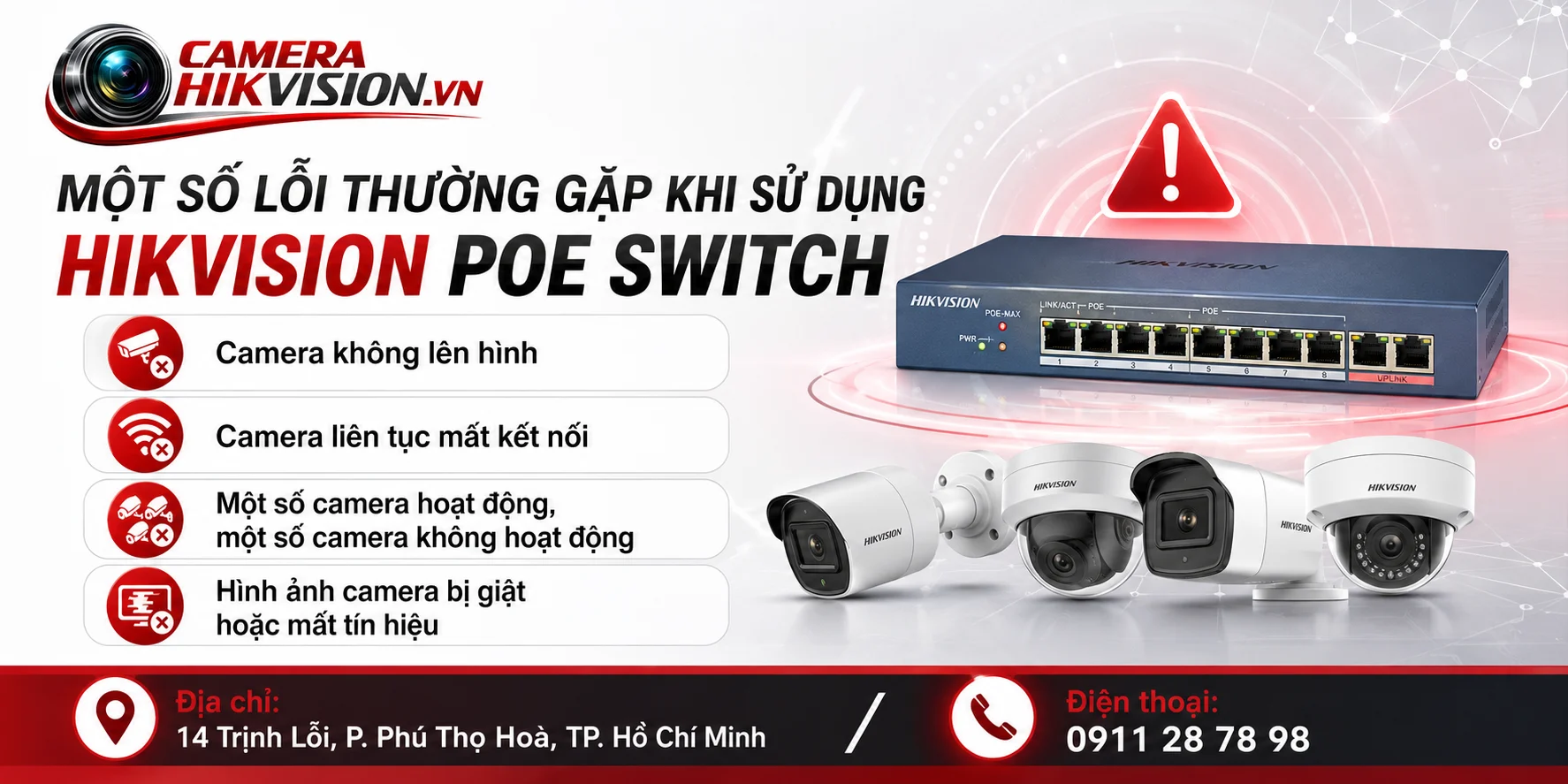 Một số lỗi thường gặp khi sử dụng Hikvision POE Switch