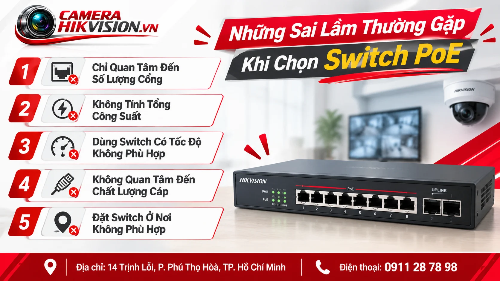 Những Sai Lầm Thường Gặp Khi Chọn Switch PoE