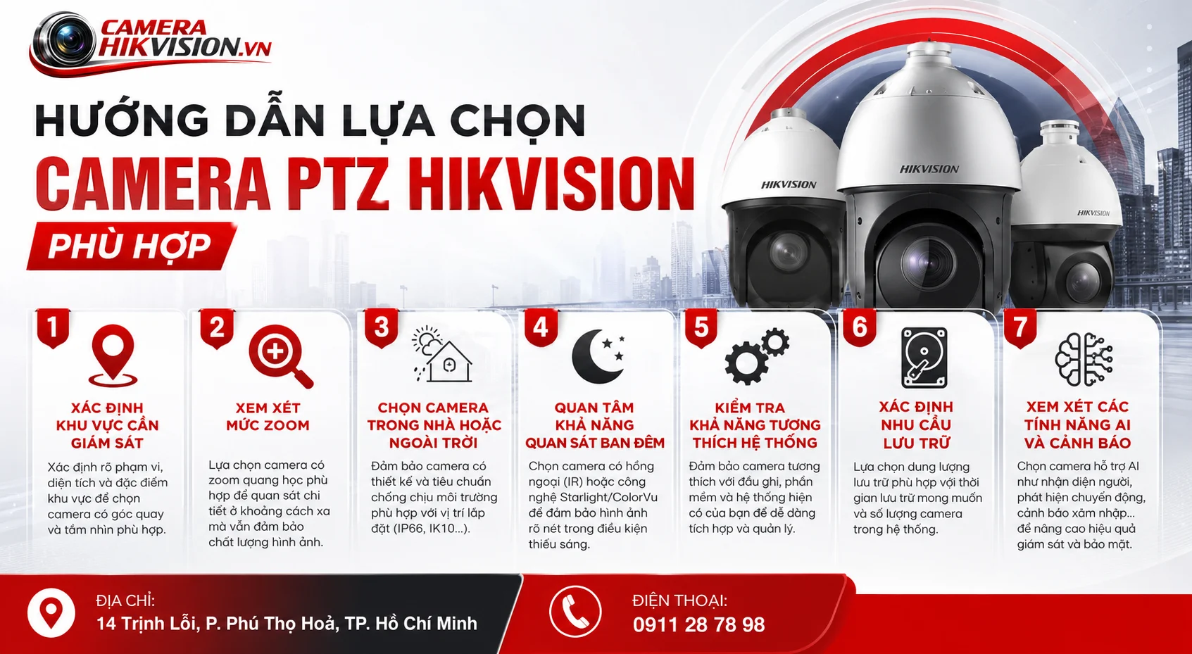 Hướng dẫn lựa chọn Camera PTZ Hikvision phù hợp