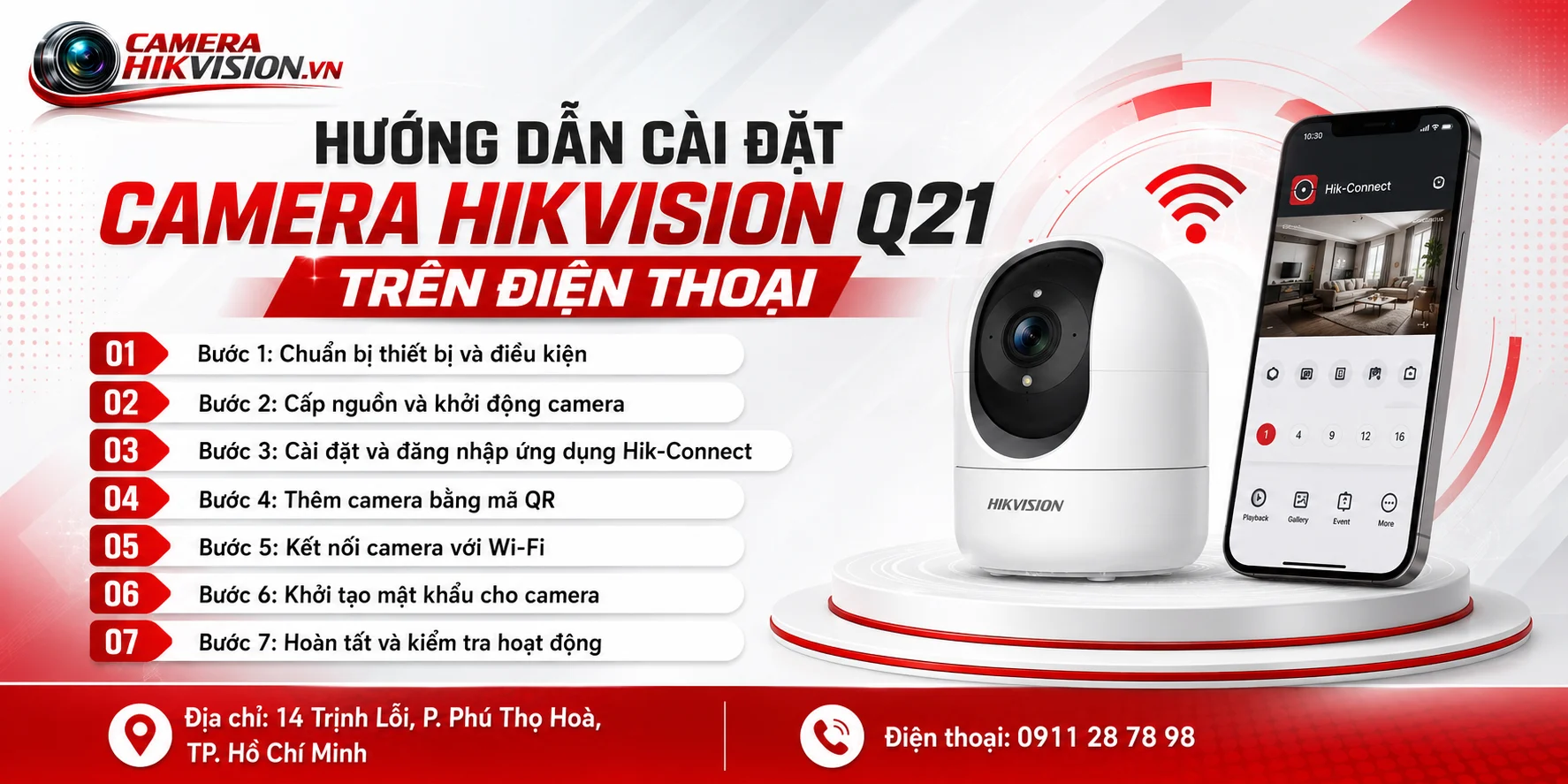 Hướng dẫn cài đặt Camera Hikvision Q21 trên điện thoại