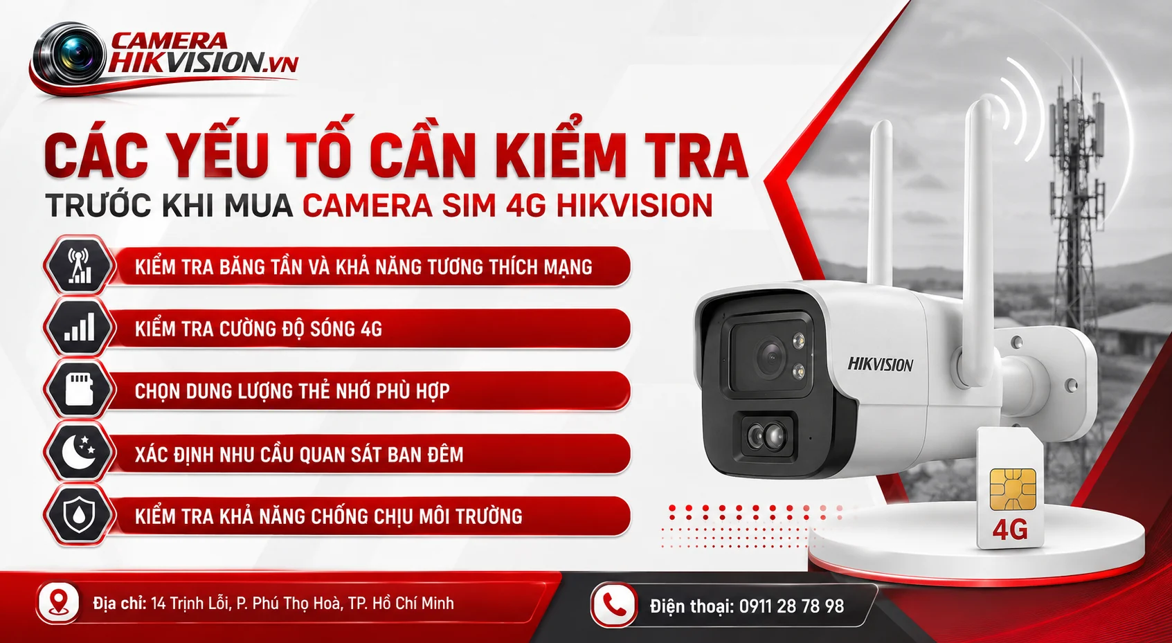 Các yếu tố cần kiểm tra trước khi mua Camera Sim 4G Hikvision