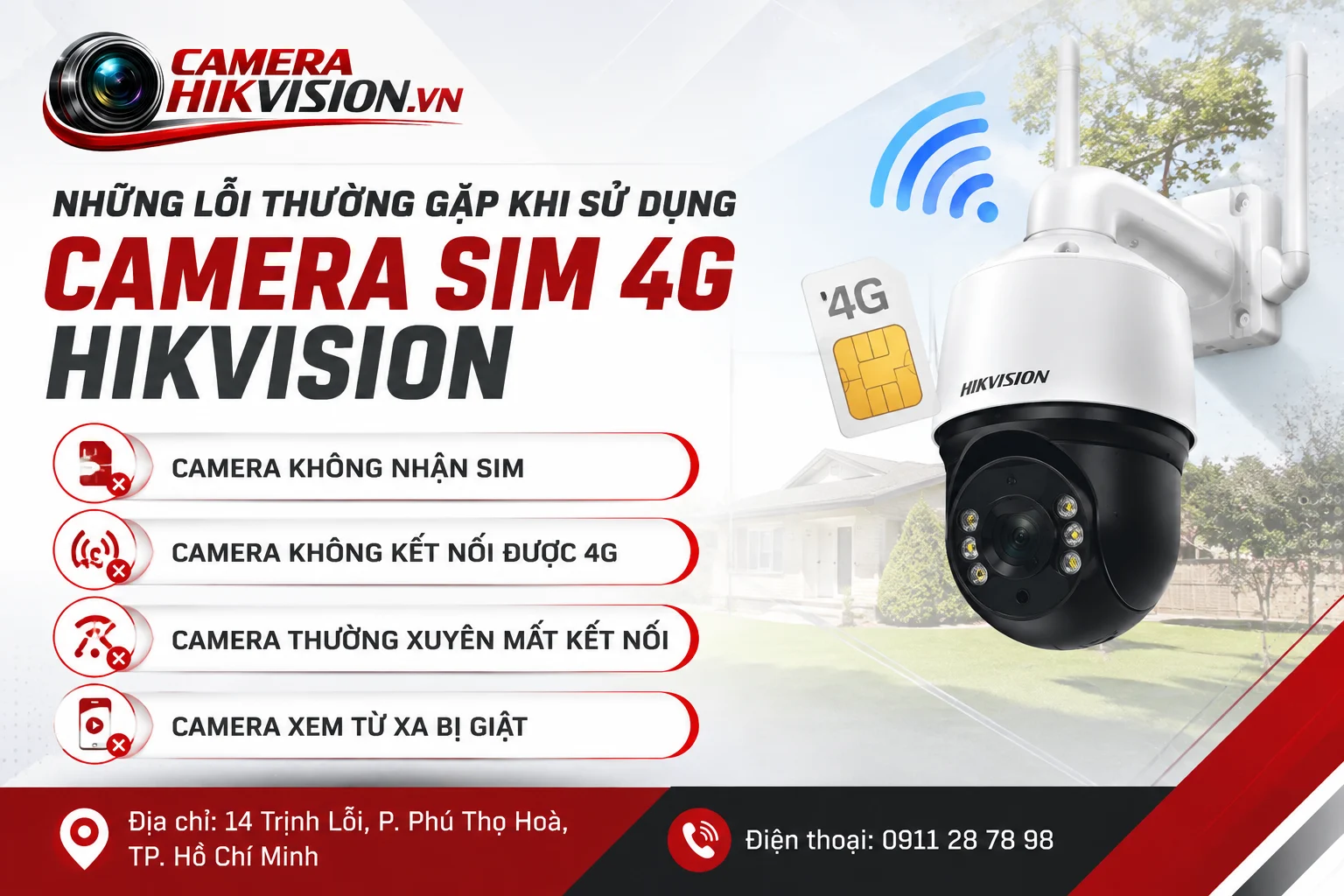 Những lỗi thường gặp khi sử dụng Camera Sim 4G Hikvision