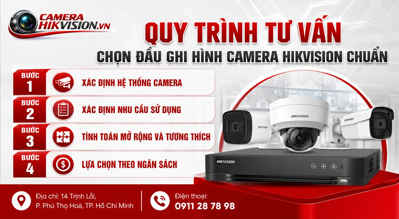 Quy trình tư vấn chọn đầu ghi hình camera Hikvision chuẩn