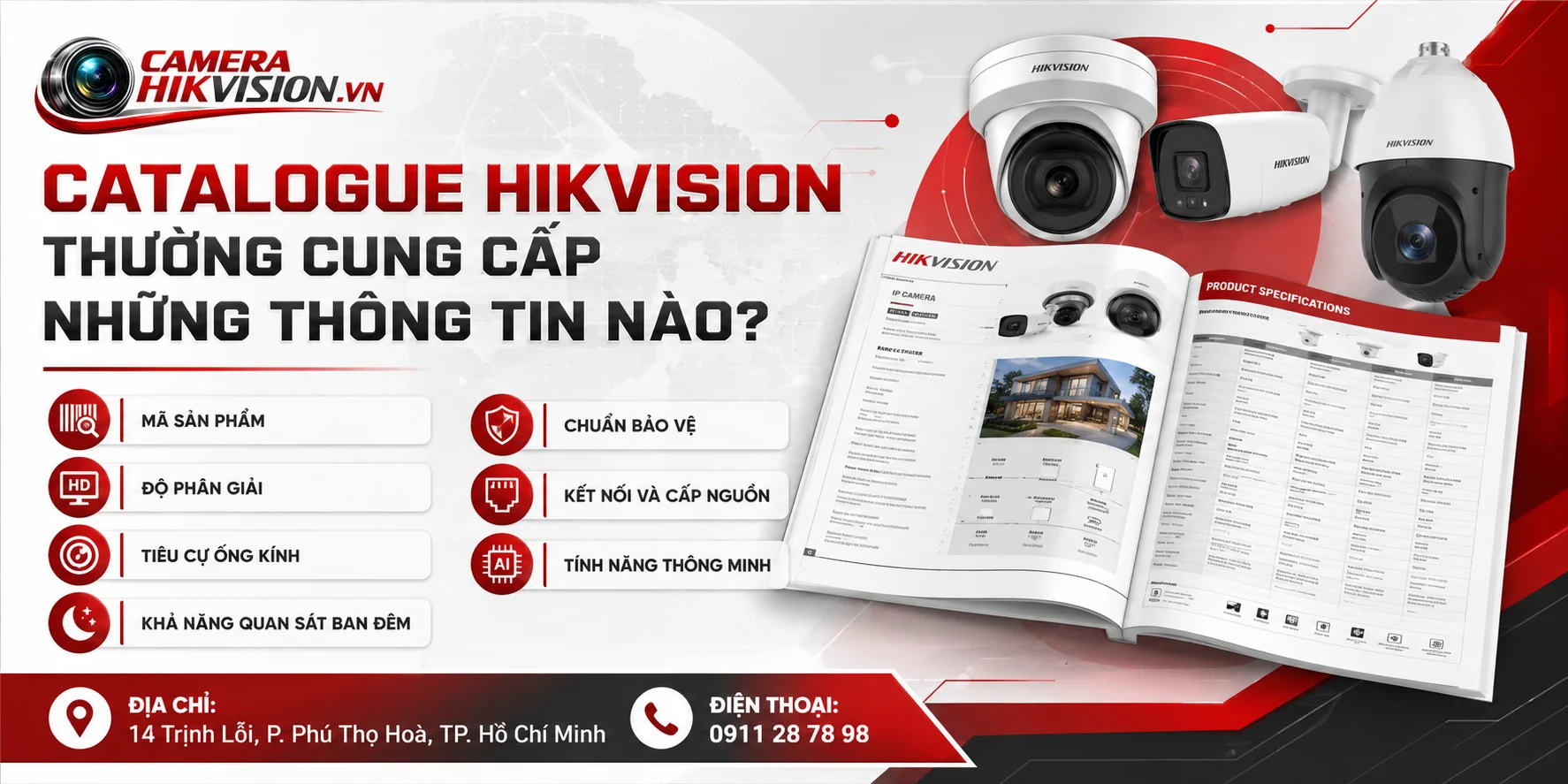 Catalogue Hikvision thường cung cấp những thông tin nào?