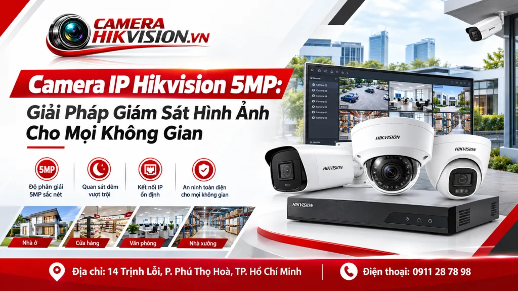 Camera IP Hikvision 5MP: Giải Pháp Giám Sát Hình Ảnh Cho Mọi Không Gian