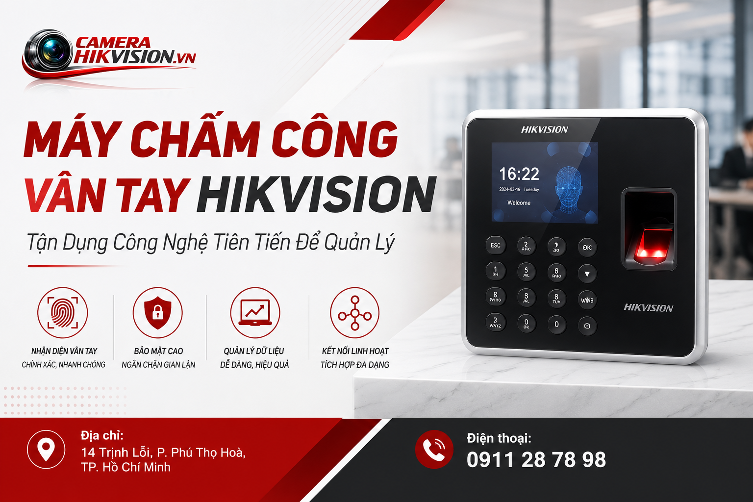 Máy Chấm Công Vân Tay Hikvision: Tận Dụng Công Nghệ Tiên Tiến Để Quản Lý