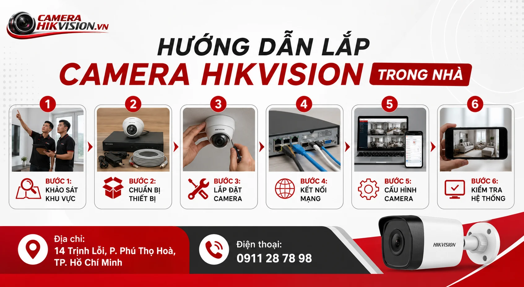 Hướng Dẫn Lắp Camera Hikvision Trong Nhà