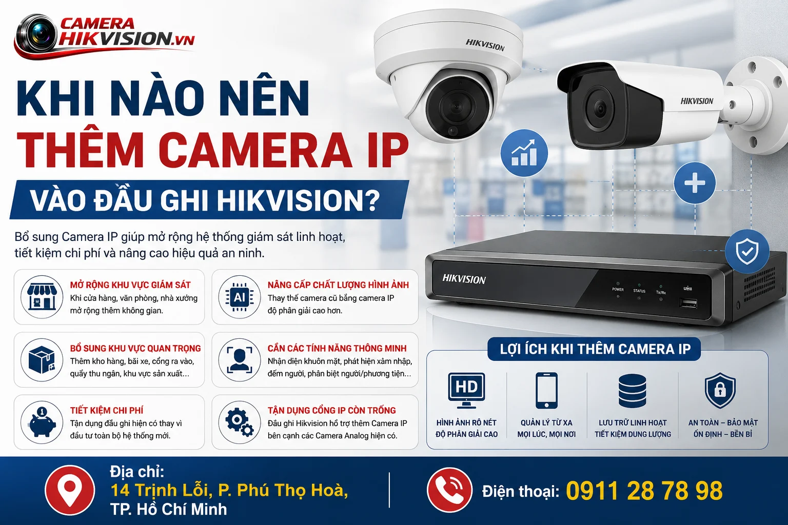 Khi nào nên thêm Camera IP vào đầu ghi Hikvision?