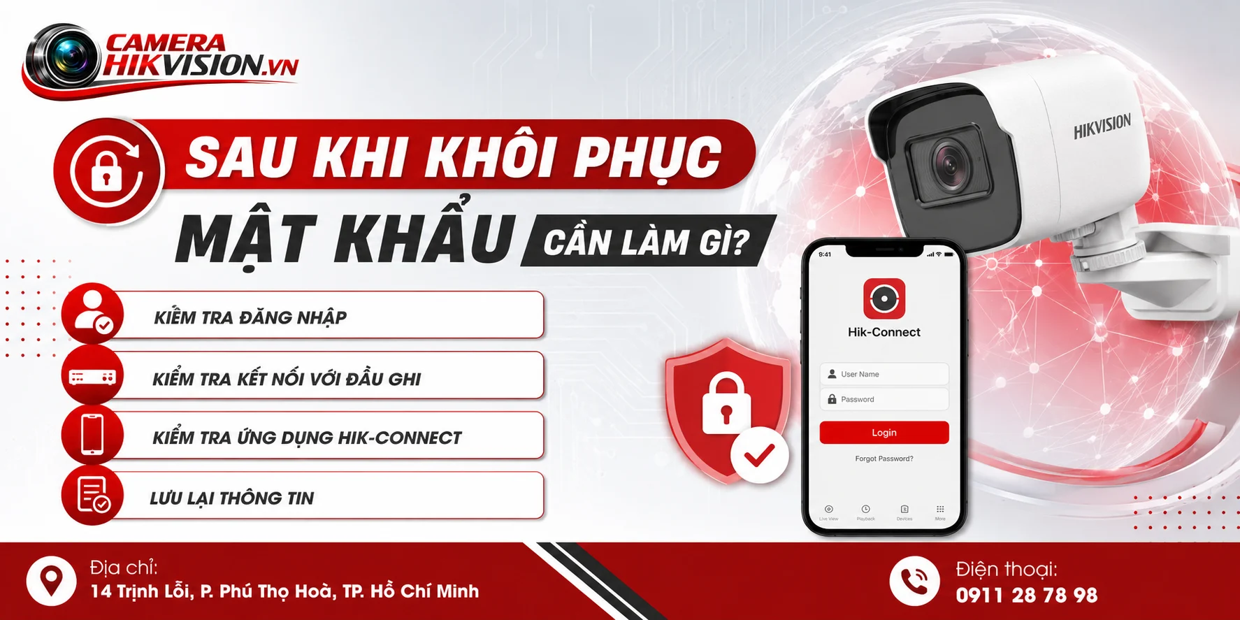 Sau khi khôi phục mật khẩu cần làm gì?