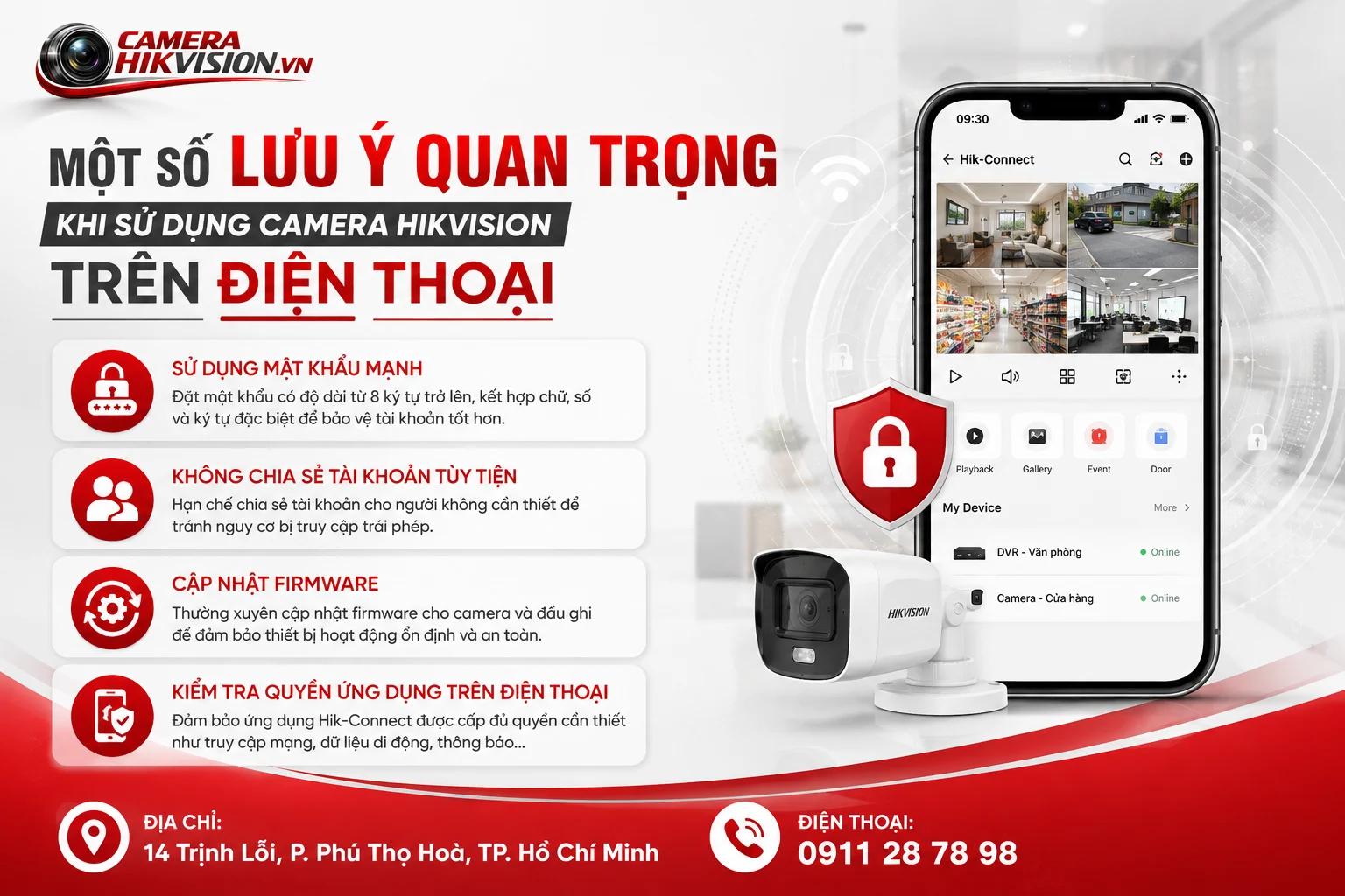Một số lưu ý quan trọng khi sử dụng Camera Hikvision trên điện thoại