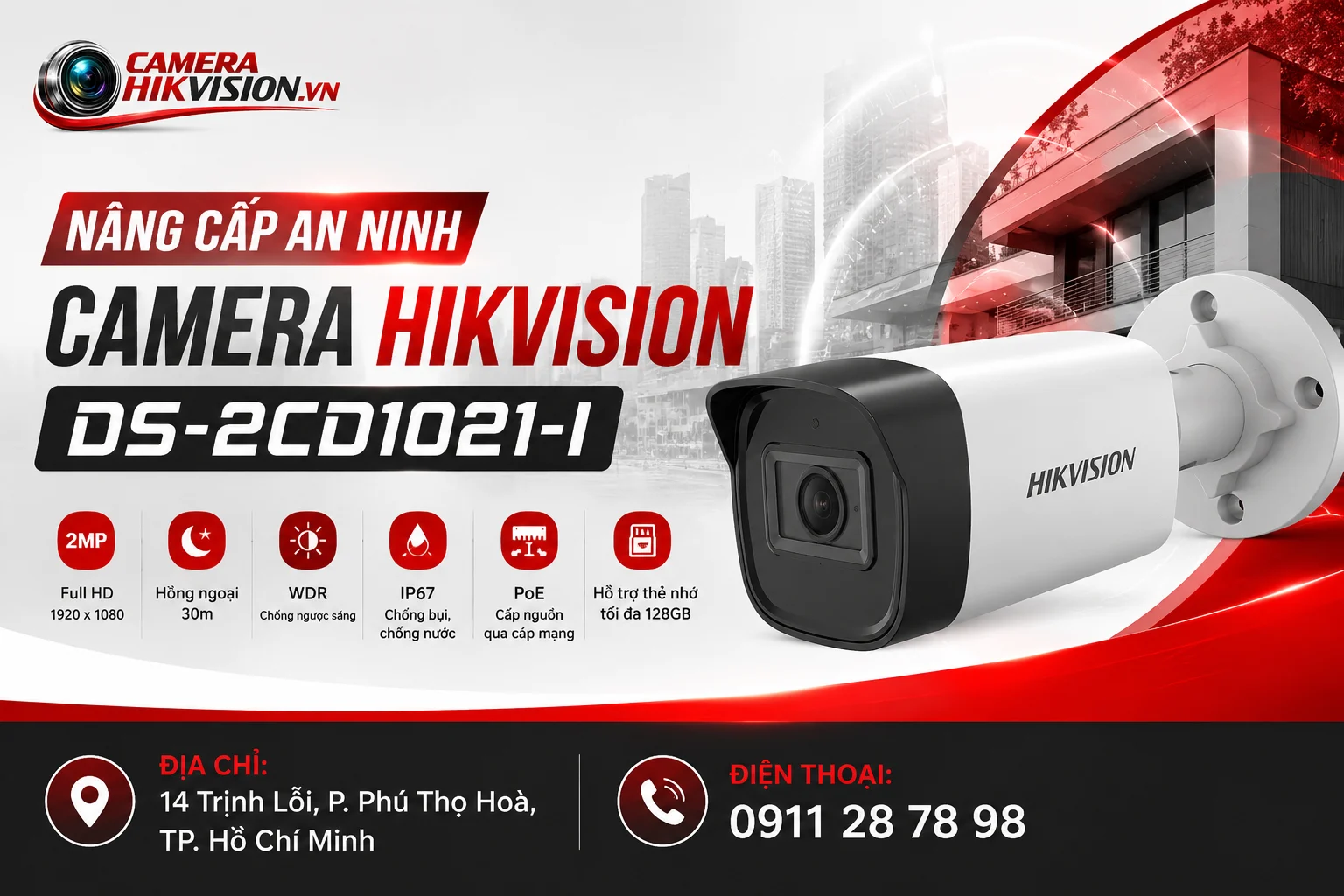Nâng Cấp An Ninh Camera Hikvision DS-2CD1021-I