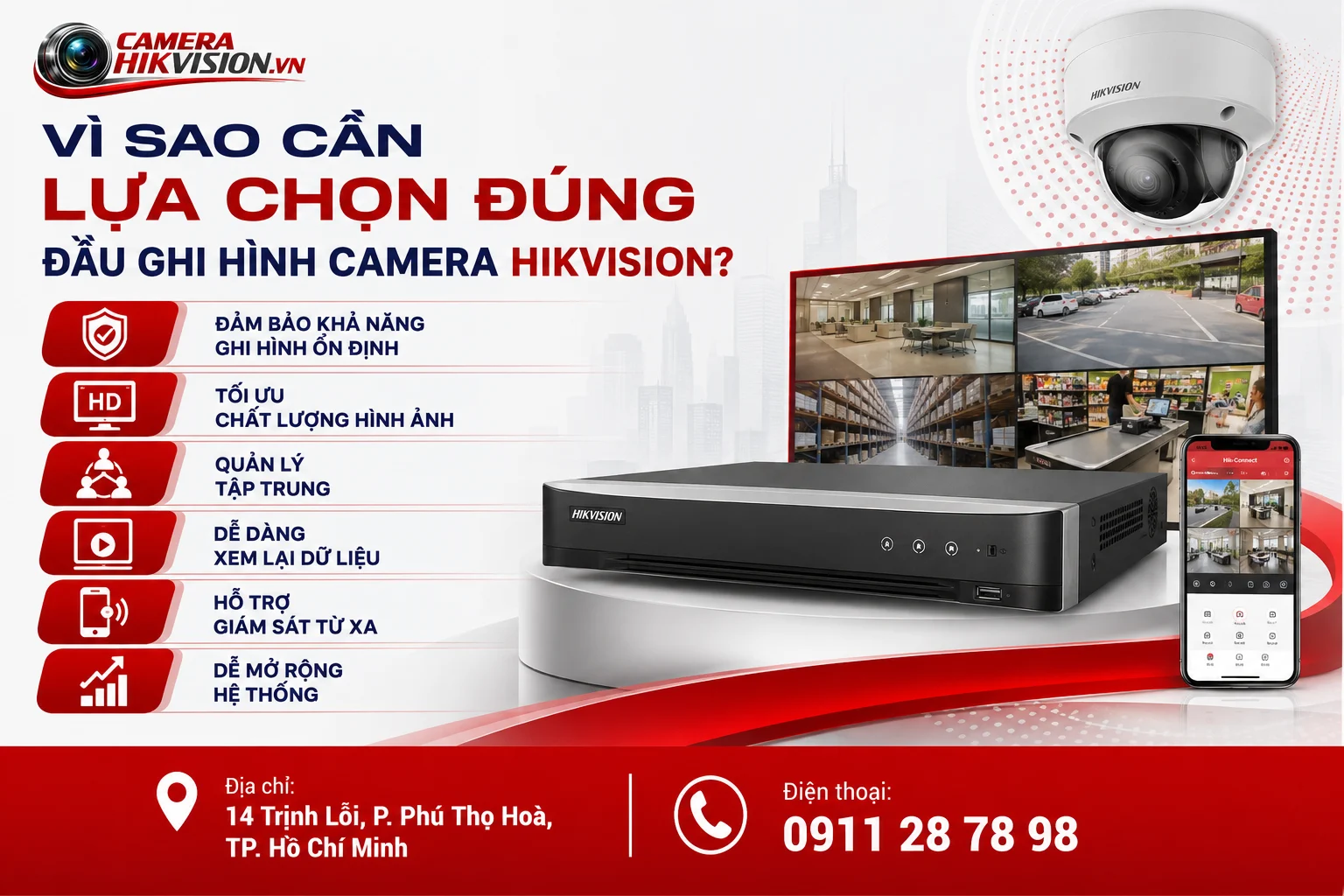 Vì sao cần lựa chọn đúng đầu ghi hình camera Hikvision?