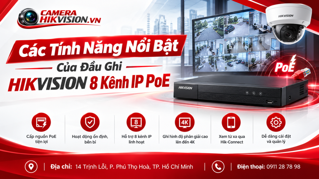 Các Tính Năng Nổi Bật Của Đầu Ghi Hikvision 8 Kênh IP PoE