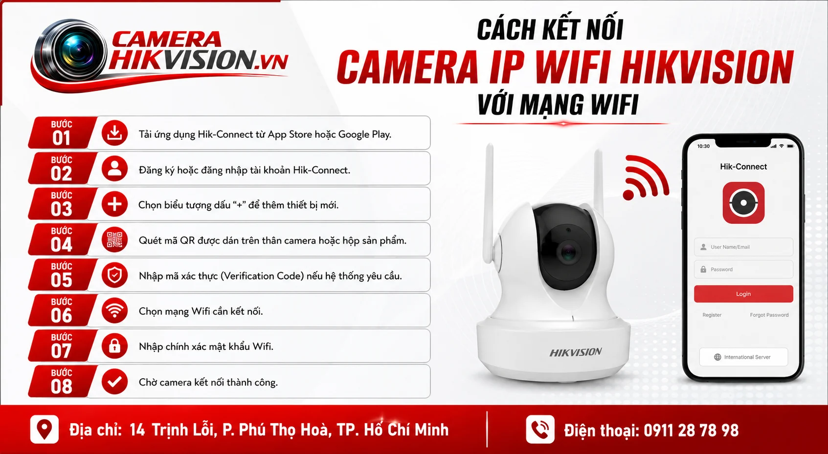 Cách kết nối Camera IP Wifi Hikvision với mạng Wifi