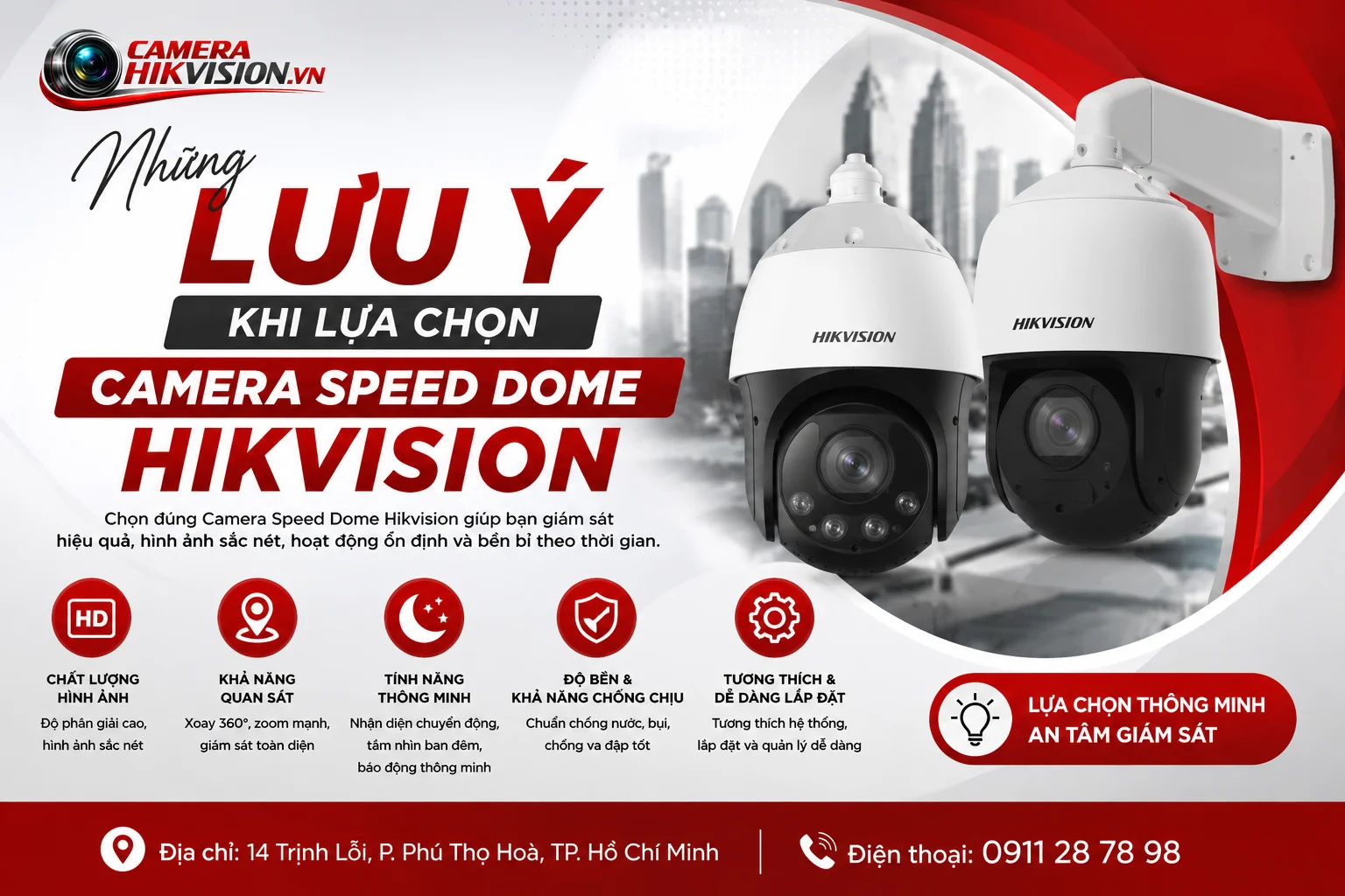 Những lưu ý khi lựa chọn Camera Speed Dome Hikvision