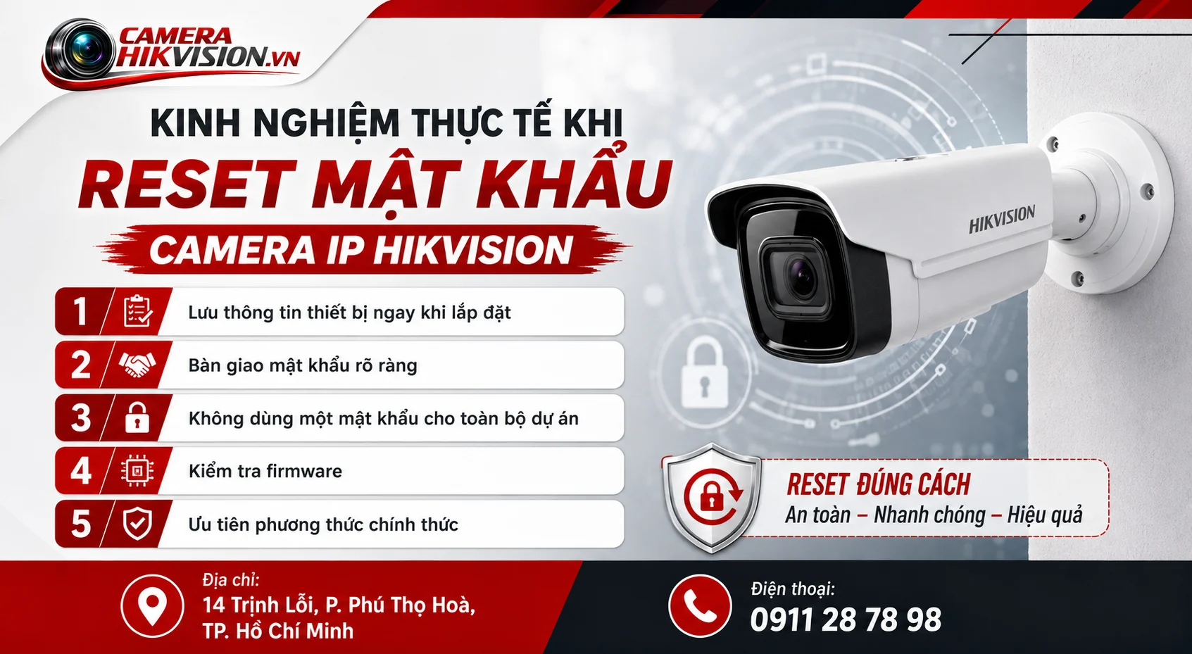 Kinh nghiệm thực tế khi Reset Mật Khẩu Camera IP Hikvision