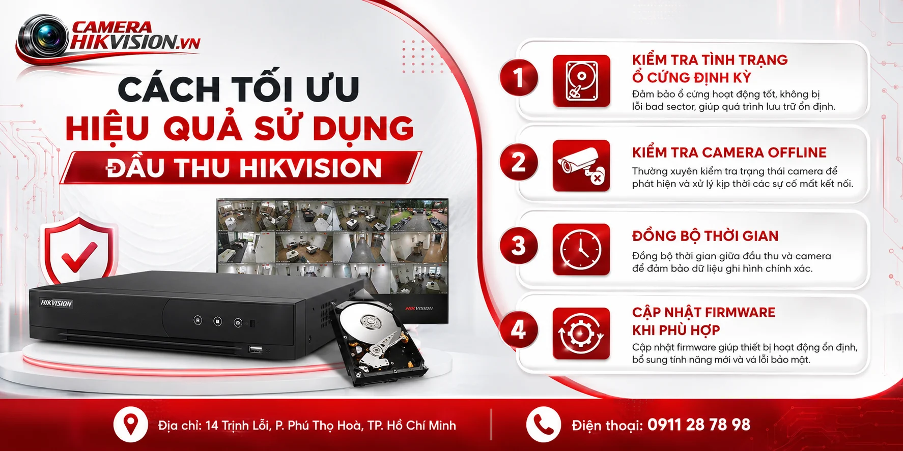 Cách tối ưu hiệu quả sử dụng Đầu thu Hikvision